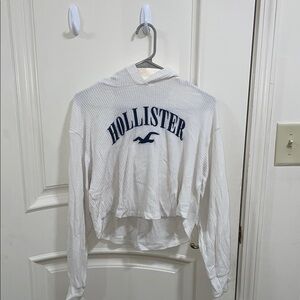 Hollister Blue Cropped Sweatshirt with Long Sleeves